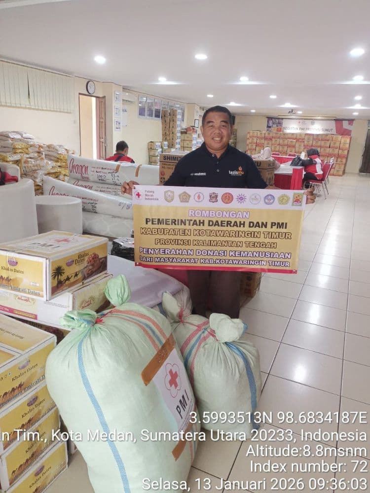 Kawal Bantuan Kemanusiaan ke Aceh Tamiang dan Langkat, Ketua MDMC Kotim Bersama PMI Bergerak Cepat
